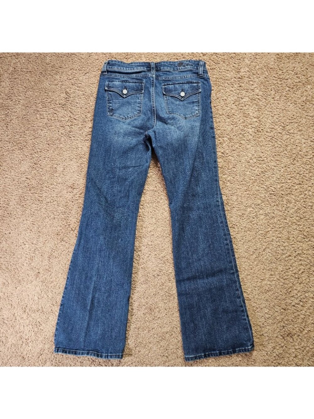 KUT from the Kloth Jeans Bootcut Womens 12 Blue Nicole Denim Stretch Distressed - Picture 4 of 8